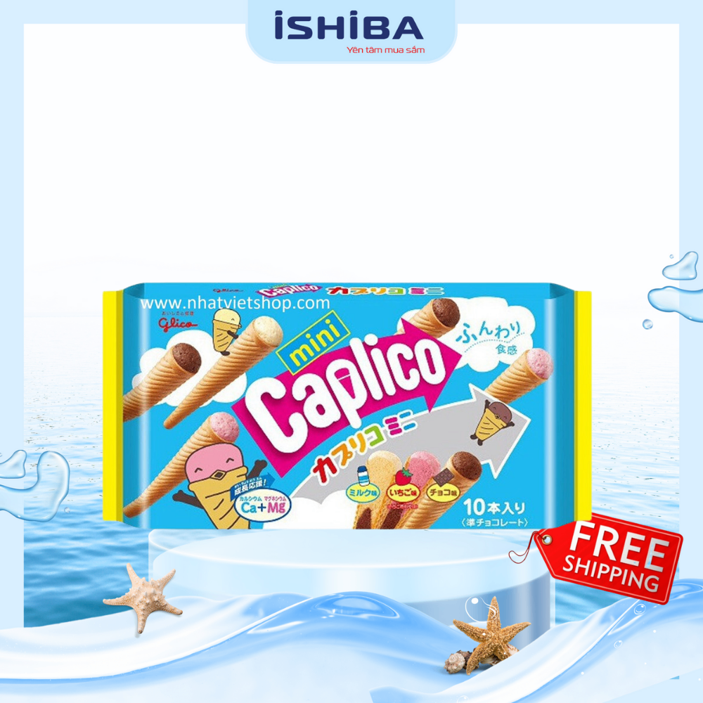 Bánh ốc quế Glico Nhật Bản (gói 10 chiếc) (12/th) Date T1/27