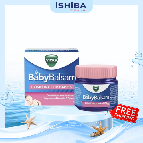 Dầu ấm ngực Vick Baby Balsam Úc 50g cho bé từ 3m+