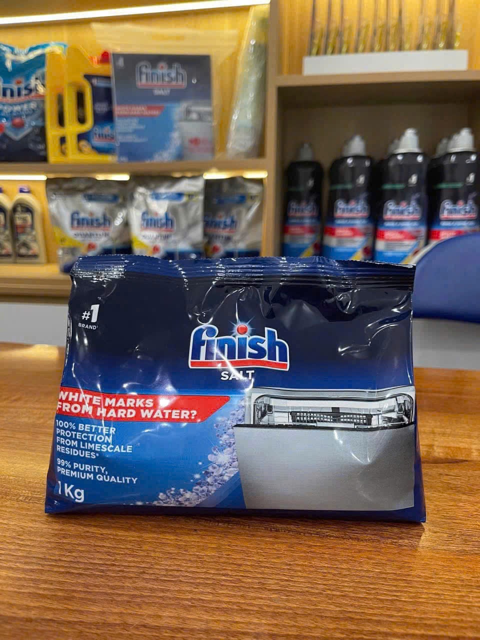 Muối rửa bát Finish 1kg cho máy rửa bát (8/th)