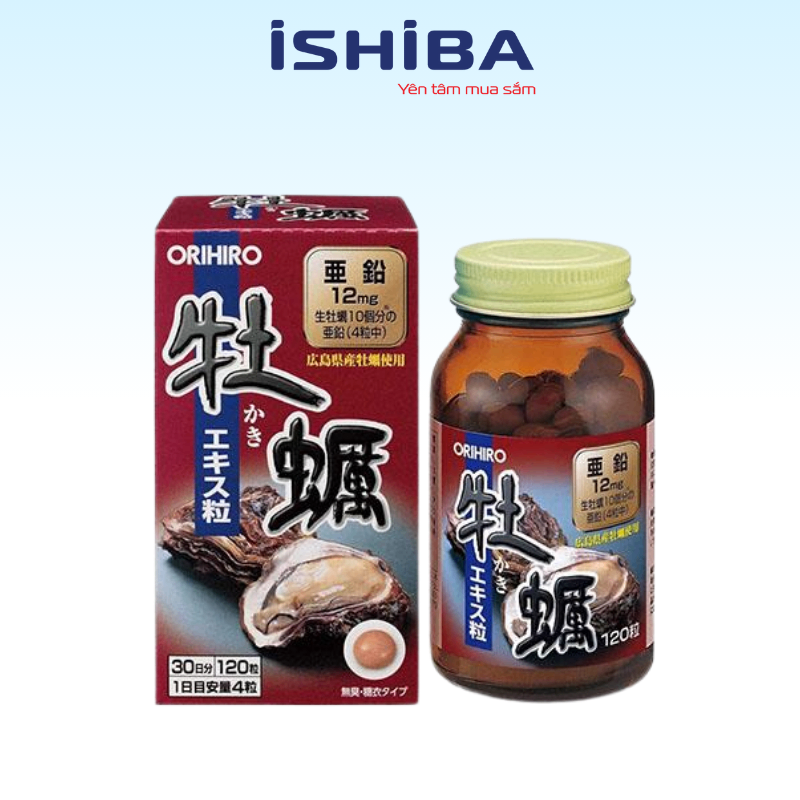Tinh chất hàu tươi Orihiro Nhật Bản 120 viên (t24)