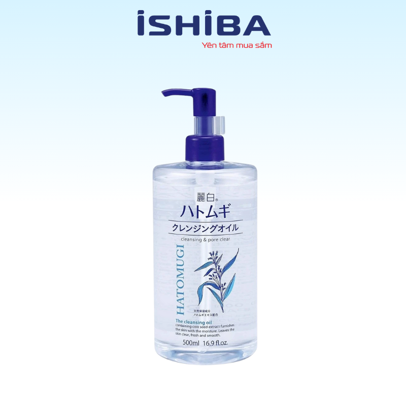 Dầu Tẩy Trang Ý Dĩ Hatomugi Cleansing Oil 500ml (20/th) - Dạng Dầu