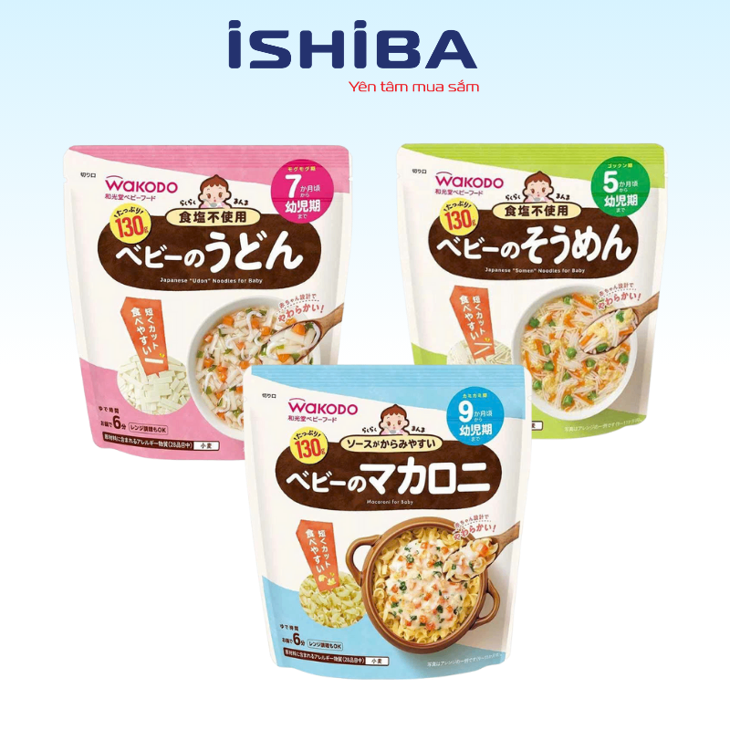 Nui, Mì UDON, Somen WAKODO Nhật 130g cho bé từ 5m+