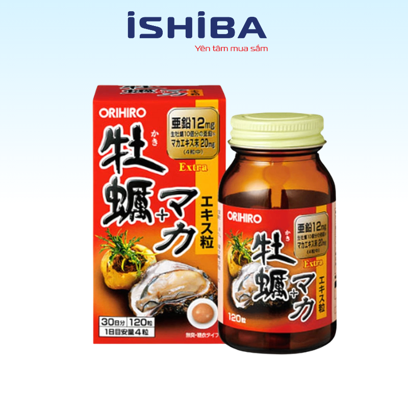 Tinh Chất Hàu Maca Tăng Cường Sinh Lý Orihiro 120 Viên Nhật Bản (24/th) - Hàu maca
