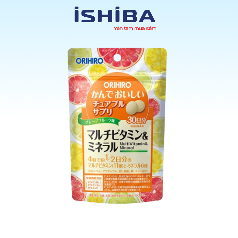 Viên uống Orihiro 120 viên Nhật Bản dạng túi (48/th) - MultiVitamin & Mineral T1/27