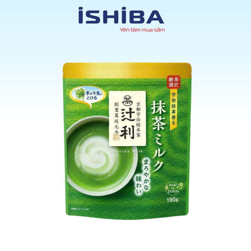 Bột trà xanh Uji Matcha Milk Kataoka Nhật Bản 190g T7/26