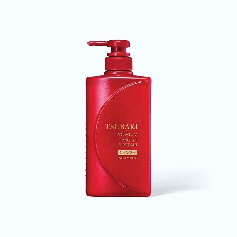 Dầu Gội Tsubaki Shampoo Nhật Bản (450ml/chai) - Màu đỏ tóc khô xơ (mẫu mới)