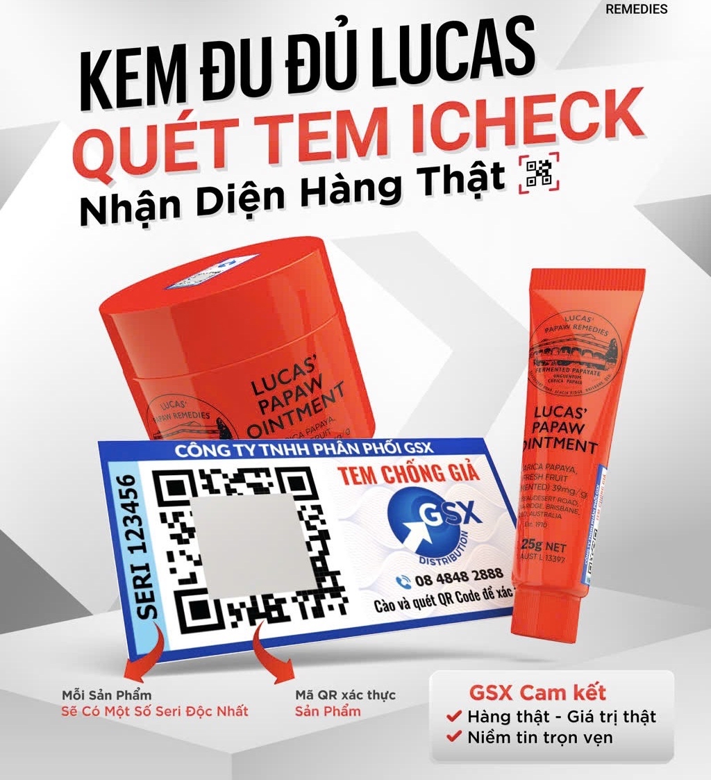 Kem đu đủ đa năng Lucas Papaw Ointment 15g, 25g, 75g chuẩn Úc