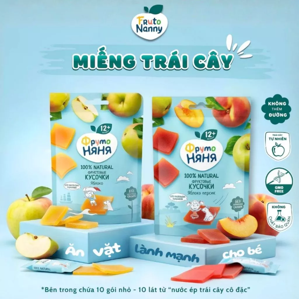 Kẹo dẻo miếng trái cây FrutoNyanya Nga (10/th)