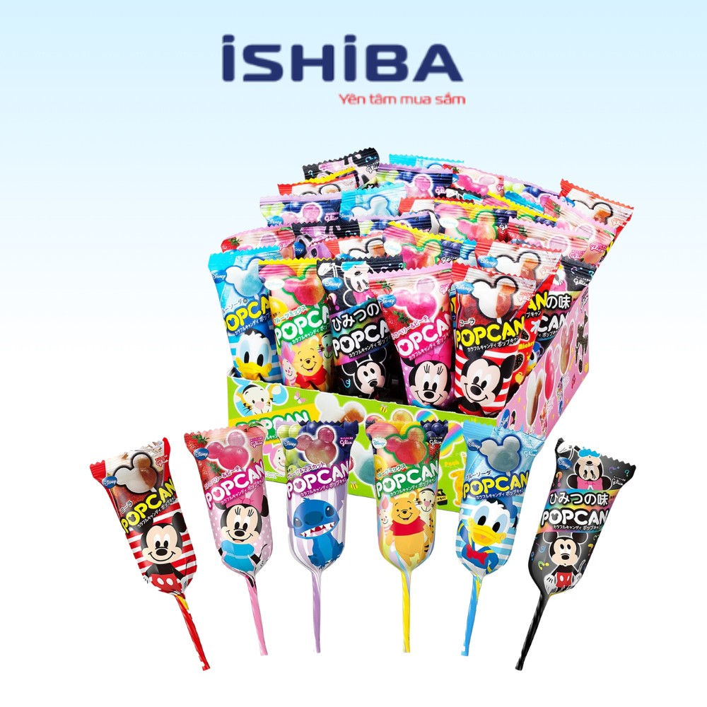 Kẹo mút POPCAN Mickey Nhật Bản cho bé từ 2 tuổi (30 cái/hộp) - T11/27