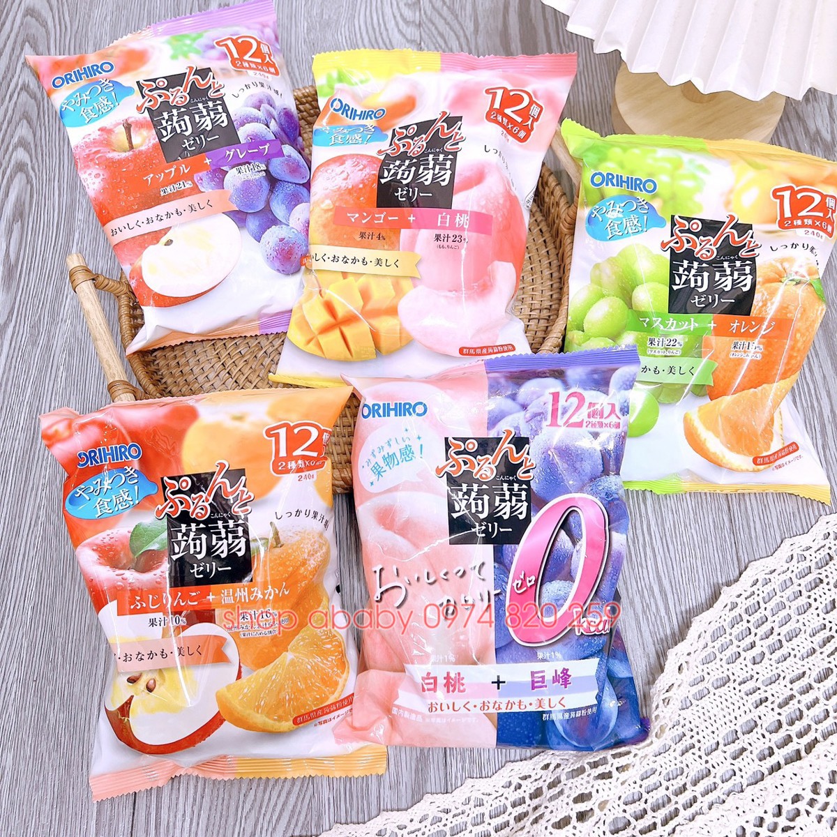 Thạch Hoa Quả Orihiro Nhật Bản 120g/ 240g nhiều vị