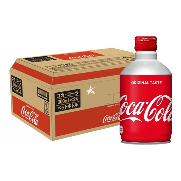 Thùng Coca nắp vặn 300ml/lon Nhật (24/th) T10/26