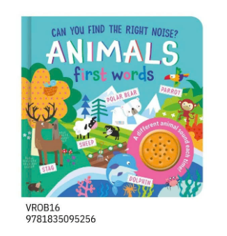 Sách Thiếu Nhi: ROUND BUTTON SOUND BOOK - ANIMALS (FSC)