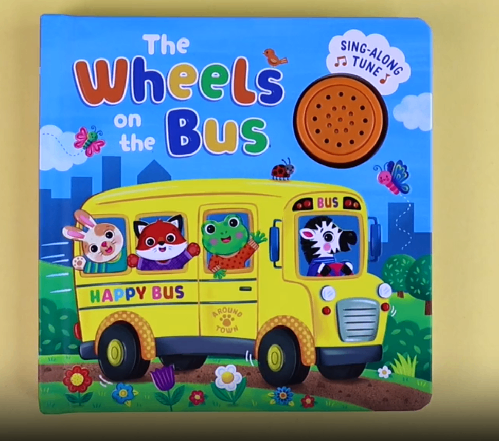 Sách Thiếu Nhi: ROUND BUTTON SOUND BOOK - THE WHEELS ON THE BUS (FSC)