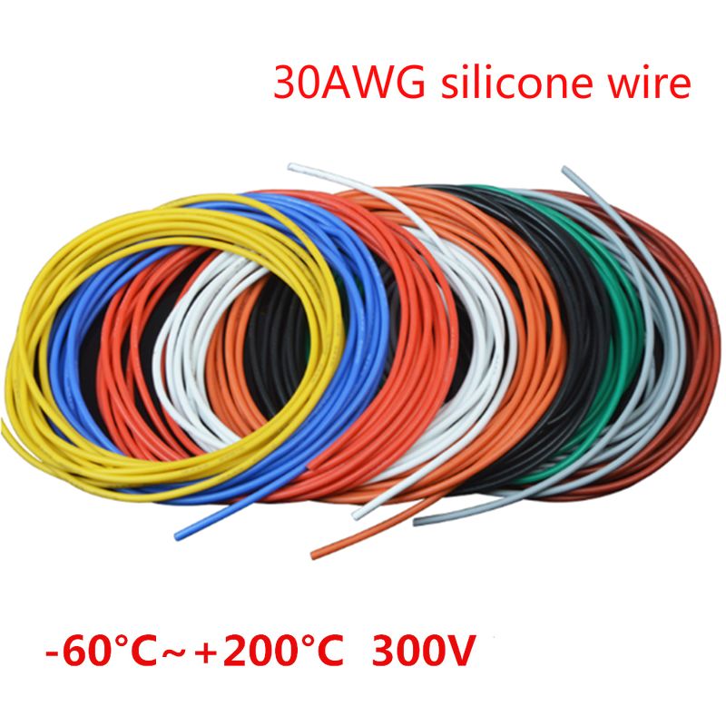 Dây Tín Hiệu Silicon 30Awg Màu Trắng(1M)