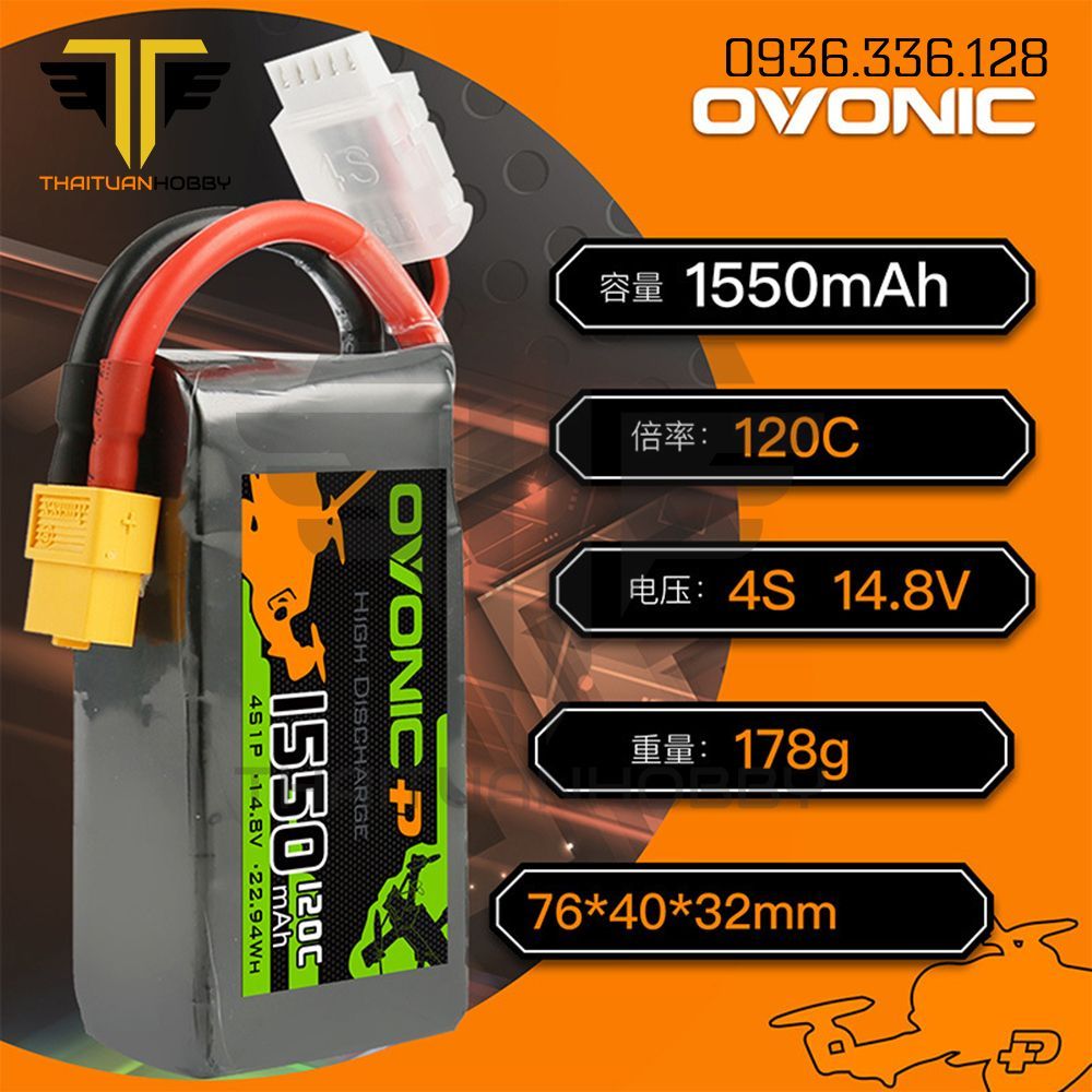 Ovonic 1550mah 4s 120c