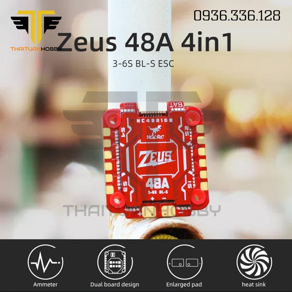 Mạch Điều Tốc HGLRC Zeus 48A 4in1 Blheli_s