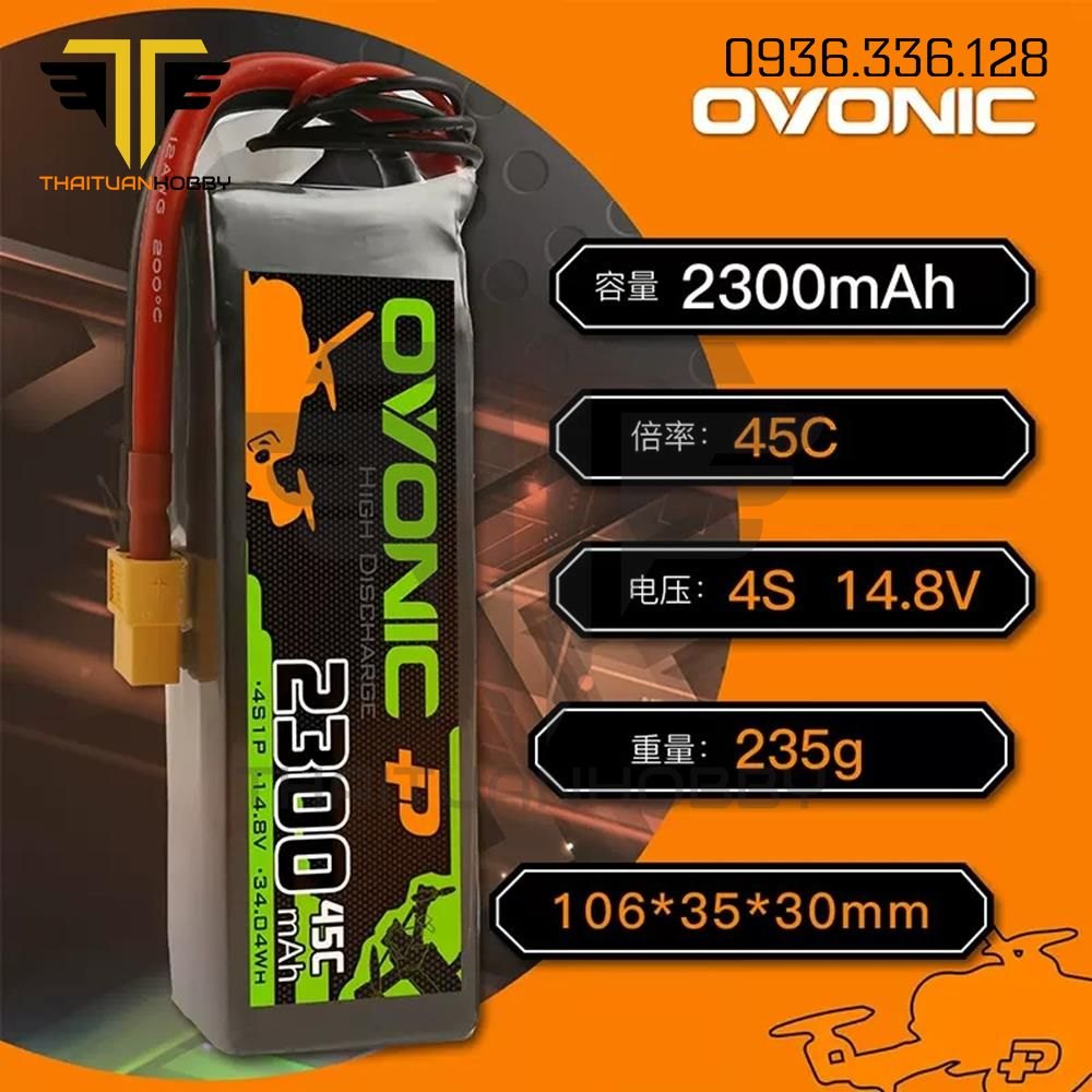 Pin Lipo Ovonic 2300mah 4s 45c