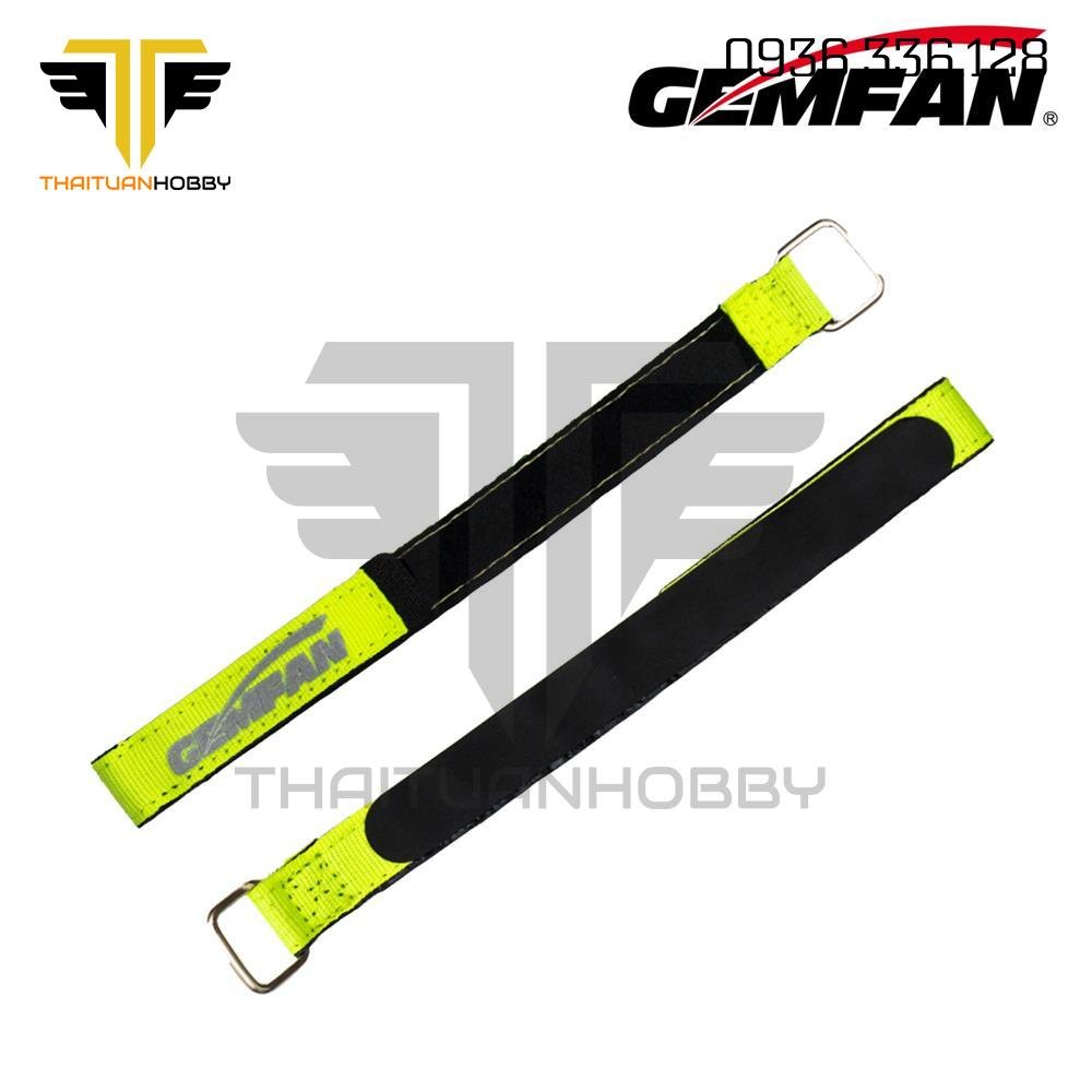 Dây Buộc Pin Gemfan Chống Trượt 1.6x25cm - Fluorescent Yellow