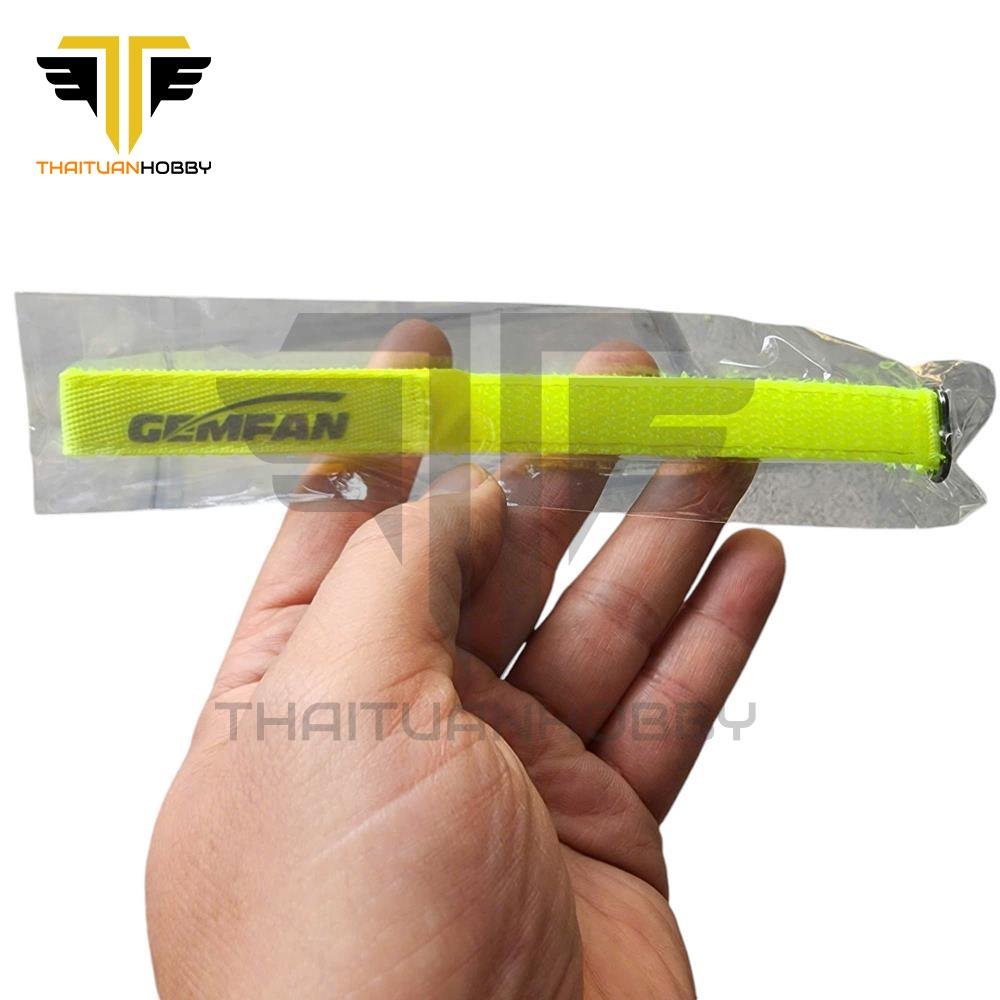 Dây Buộc Pin Gemfan Chống Trượt 1.6x25cm - Fluorescent Yellow