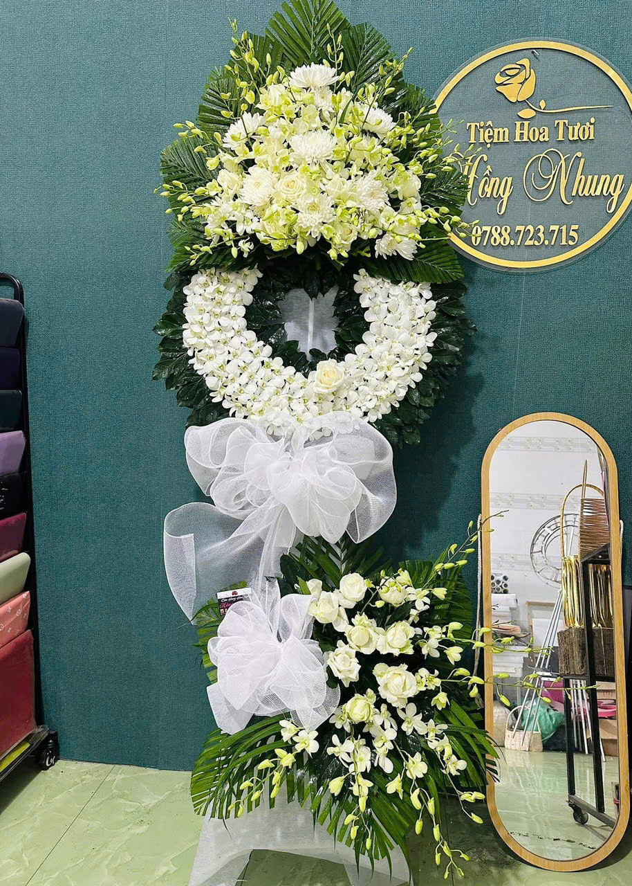 Kệ hoa kính viếng E017