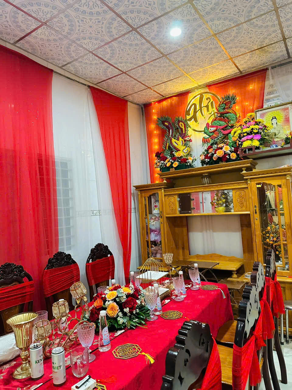 Trang trí hoa tươi gia tiên H006