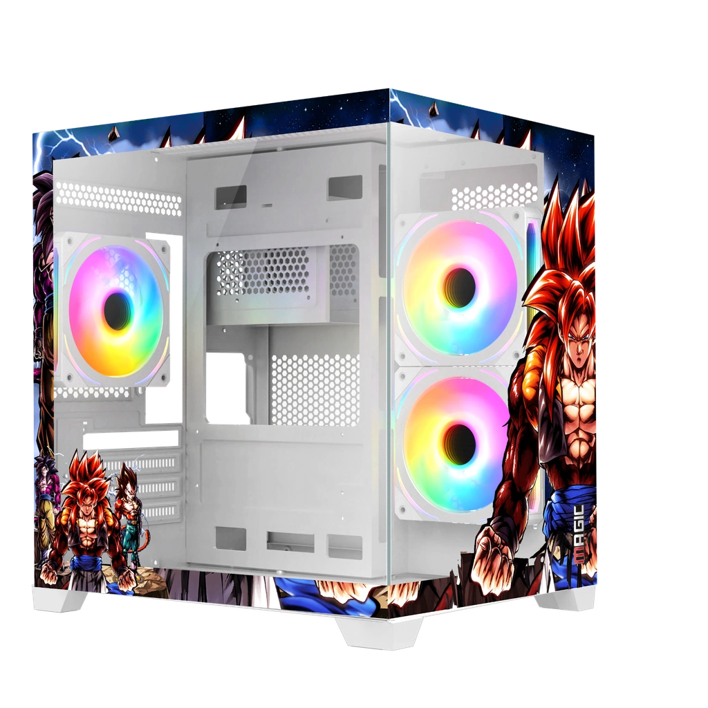 Thùng máy Magic Aqua M Ultra Plus Songoku - Trắng | Full Micro ATX