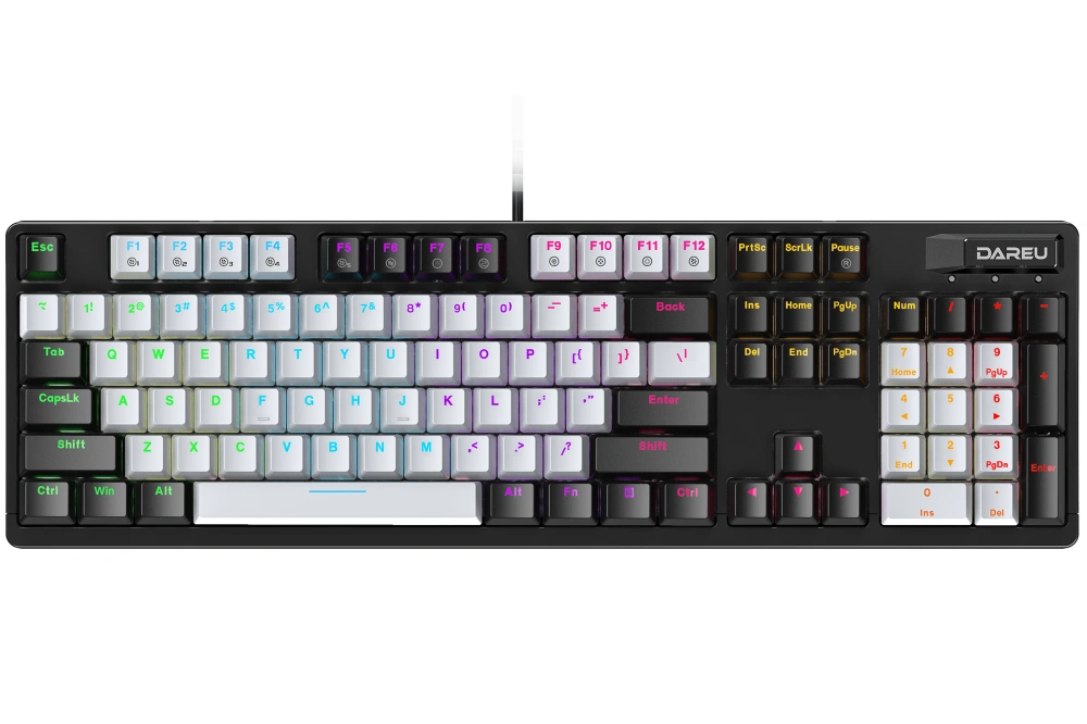 Bàn Phím Cơ Dareu EK1280X | Black Grey, Blue Switch, Multi Led, 104 Phím
