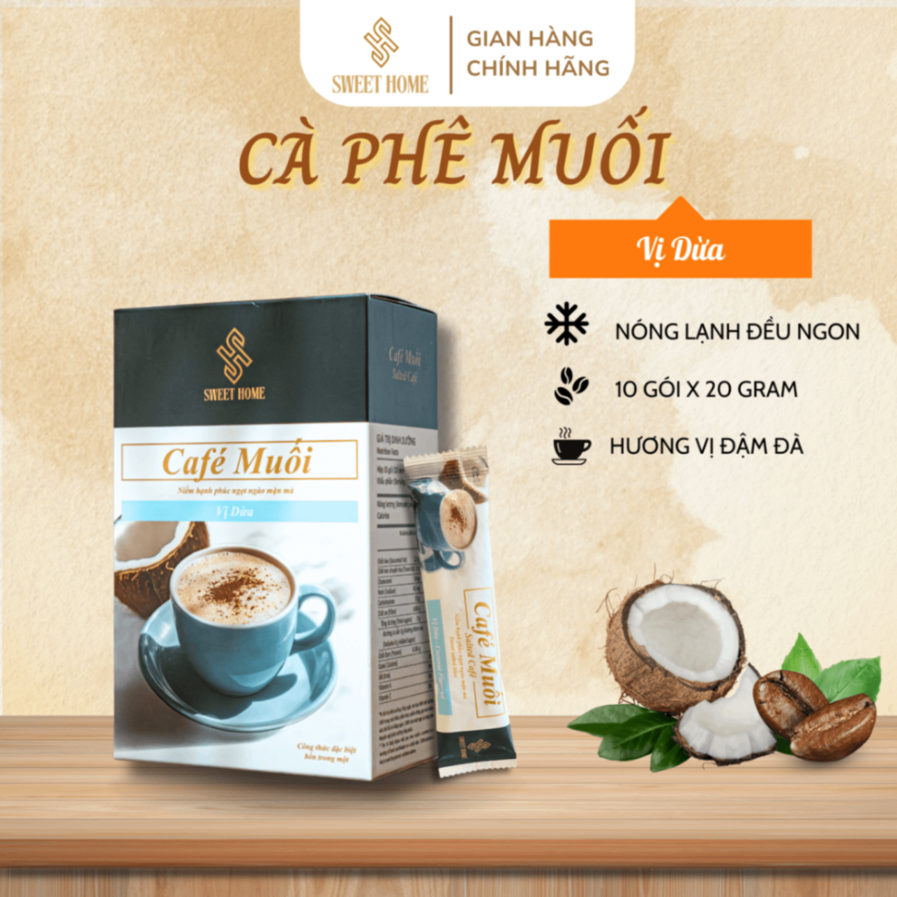 Cà Phê Muối Vị Dừa