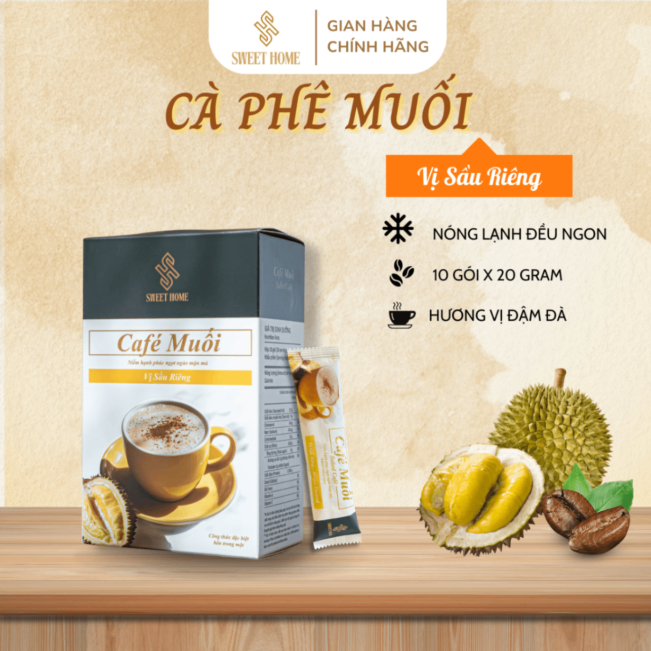 Cà Phê Muối Vị Sầu Riêng
