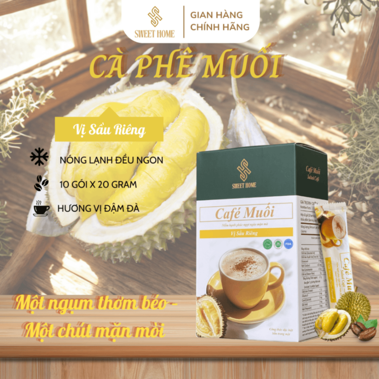 Cà Phê Muối Vị Sầu Riêng