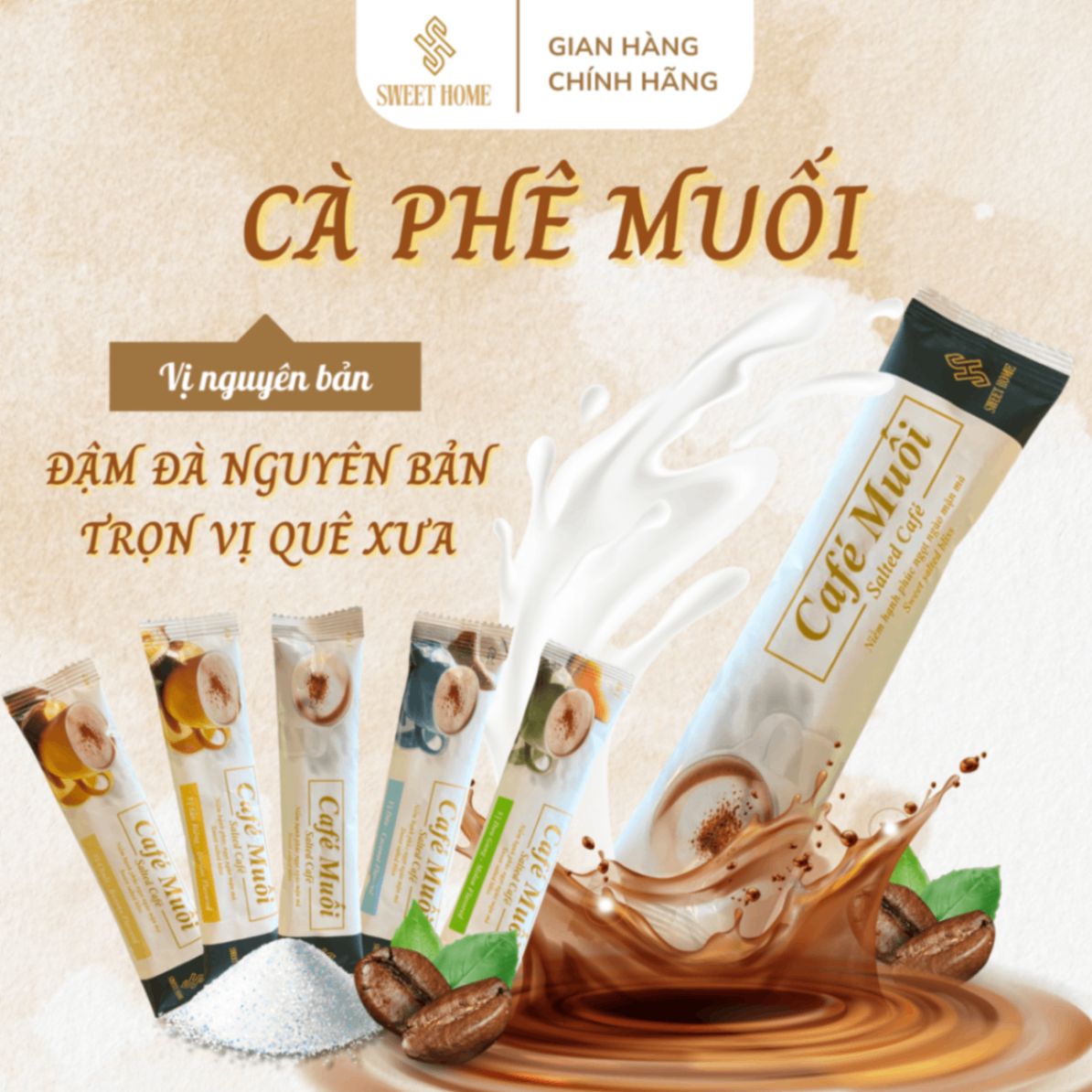 Túi Cà Phê Muối Vị Nguyên Bản