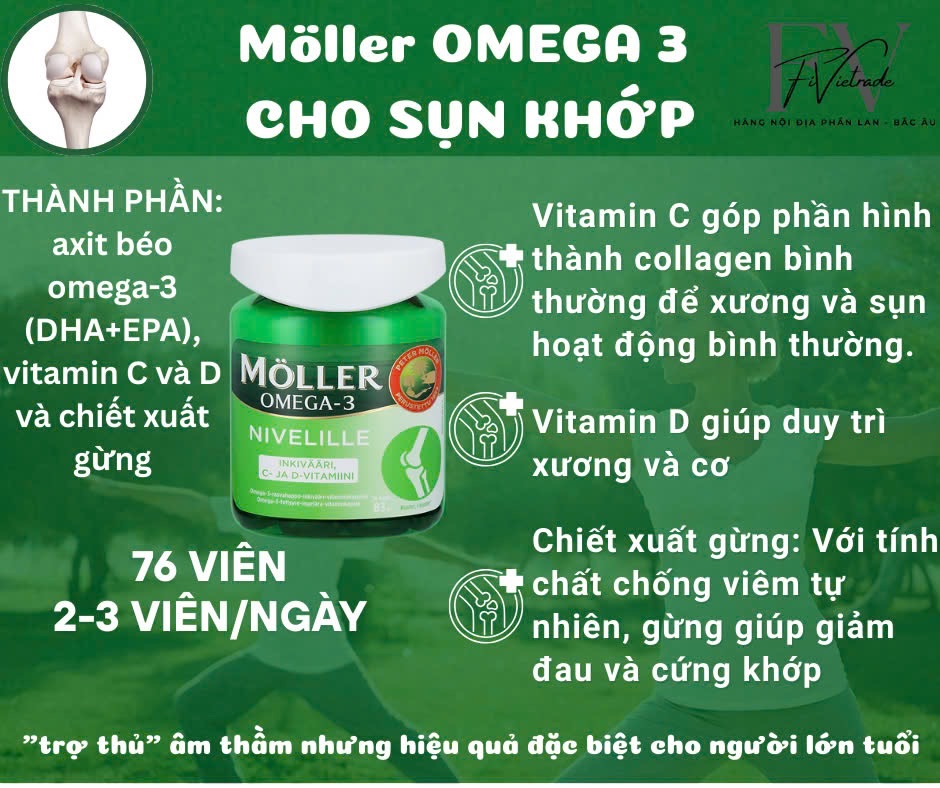 omega3 hỗ trợ tái tạo sụn xương khớp