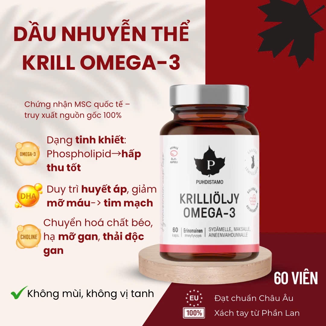 Omega-3 krillioljy Puhdistamo 60v