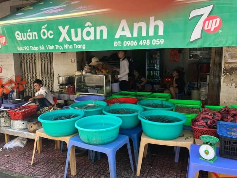 Quán nhậu ngon rẻ Nha Trang Ốc Xuân Anh