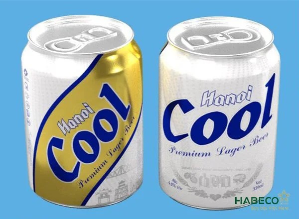 Thiết kế của bia Hà Nội cool