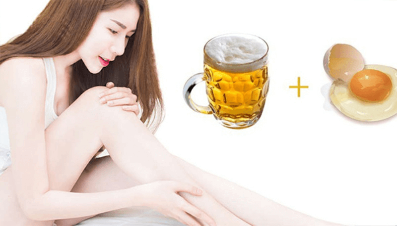 Uống bia với trứng gà có đẹp da không?
