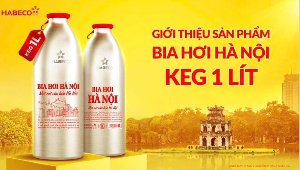 Bia hơi Hà Nội KEG 1 lít