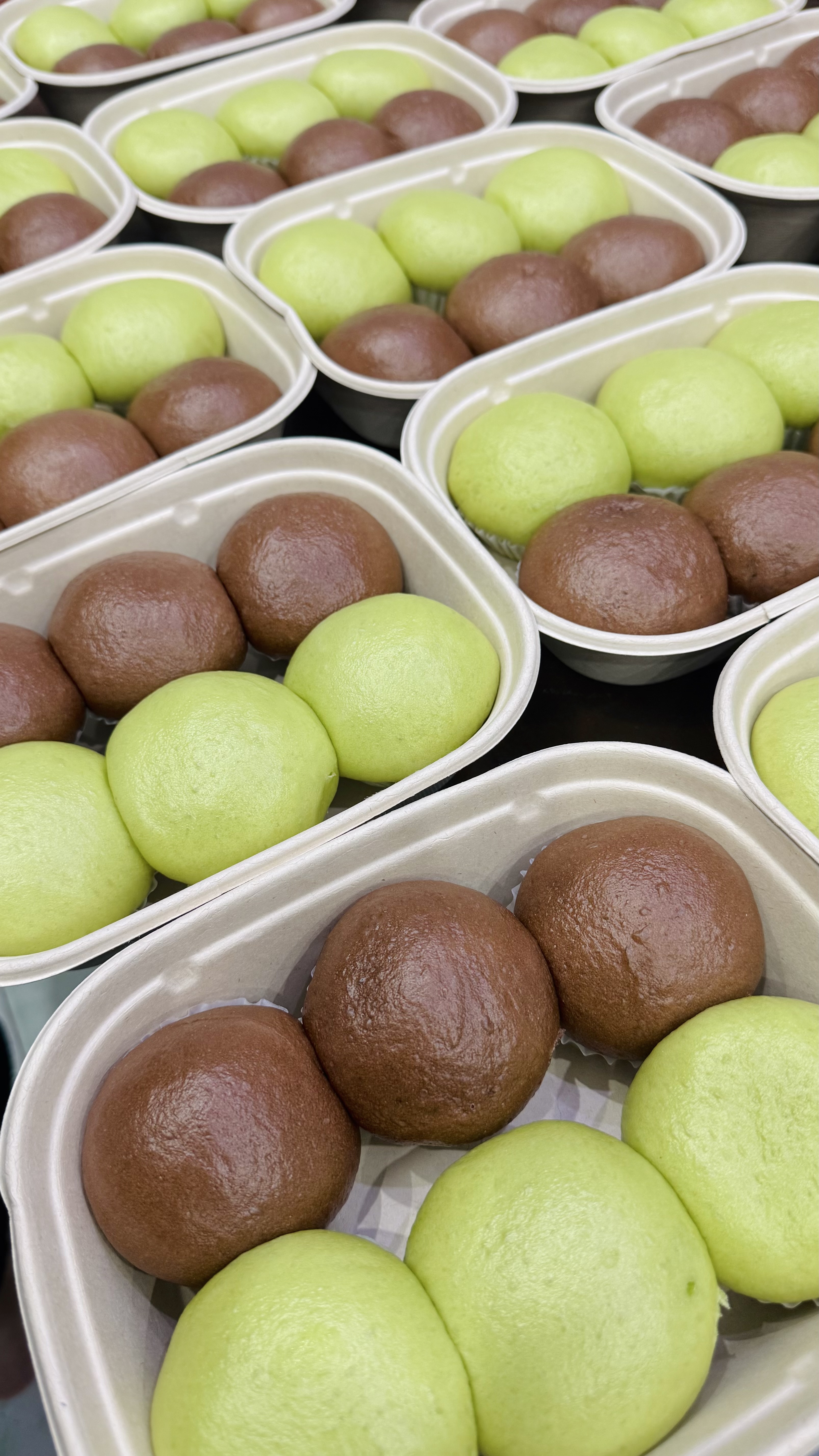 Bánh bao lava trà xanh