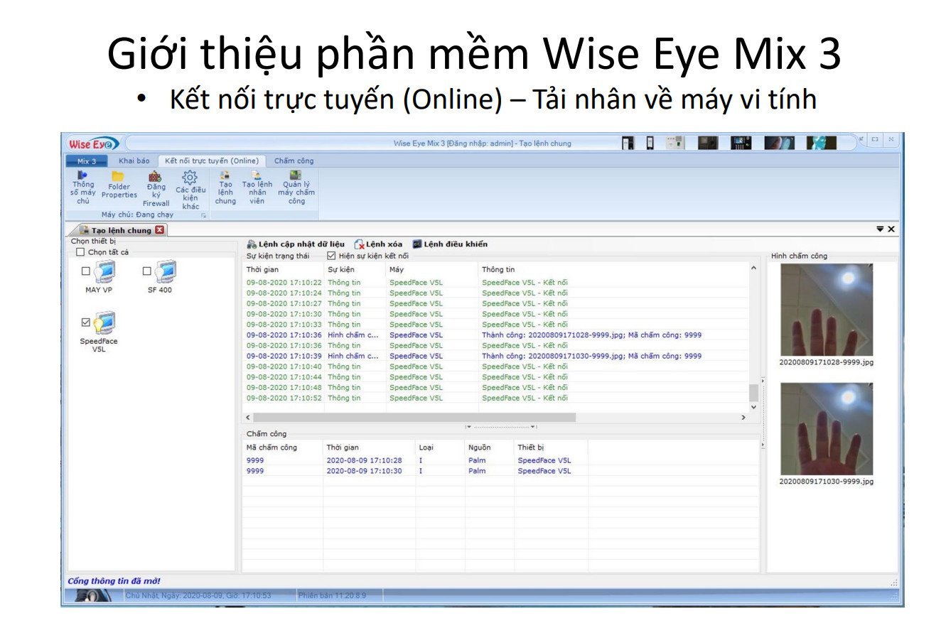 MÁY CHẤM CÔNG VÂN TAY & THẺ CẢM ỨNG WISE EYE 9089A