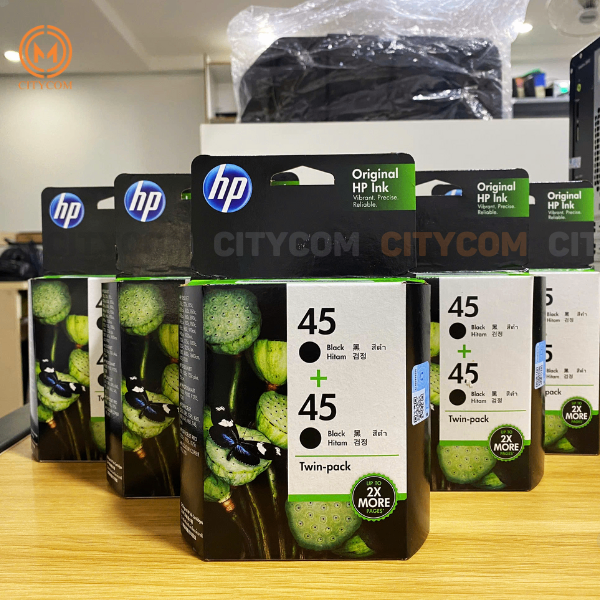 Mực in HP 45 Black Ink Cartridge, TWIN PACK CC625AA