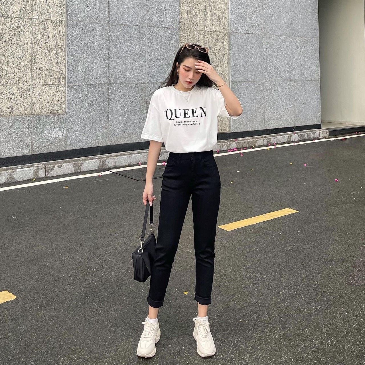 Quần jean đen tomboy QJ110322-01