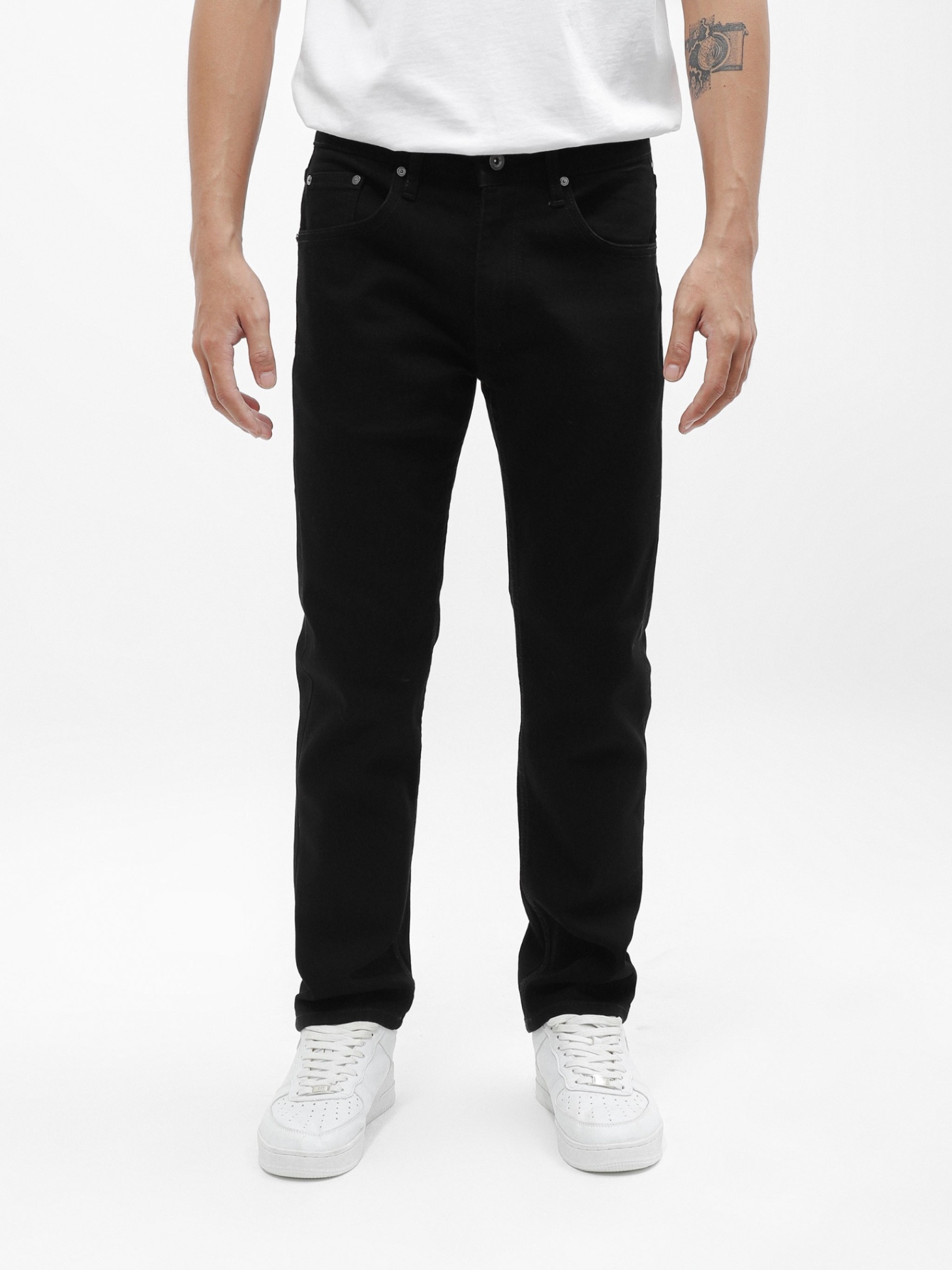 Quần jean nam DF regular black QJN041223-01