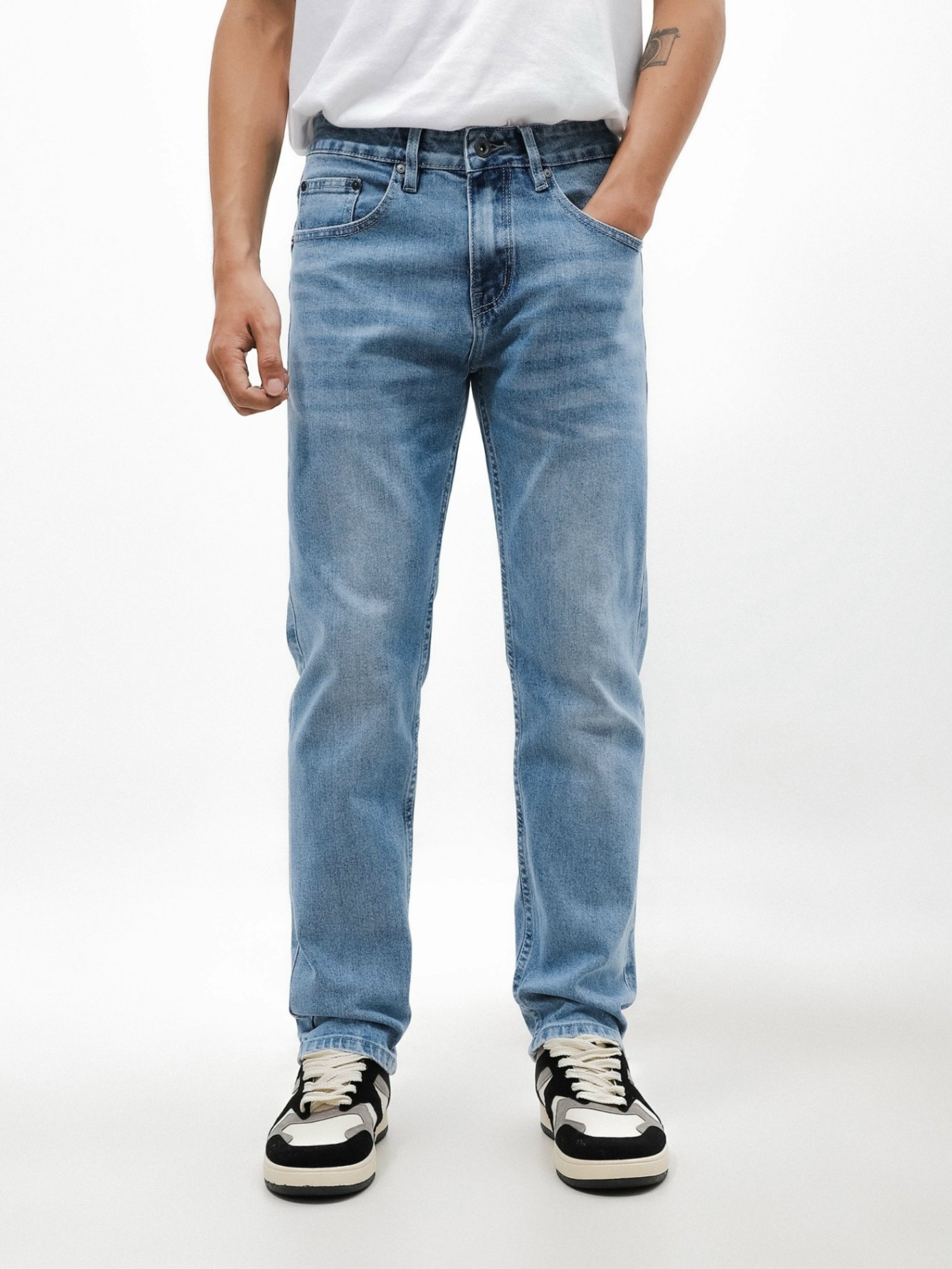 Quần Jean nam DF regular fit blue QJN310524-01