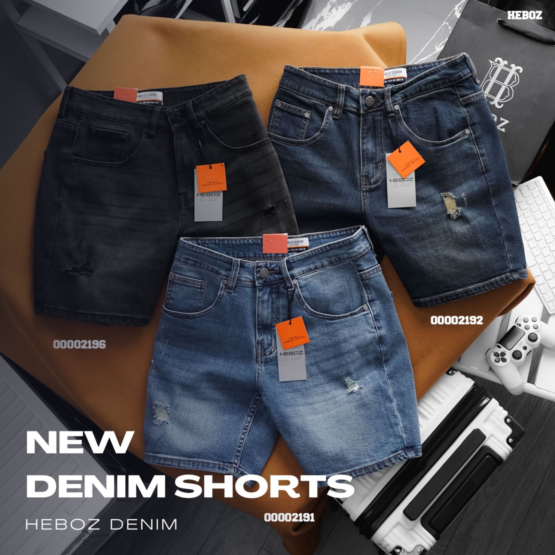 Quần short Jean HB rách QSN170624-01