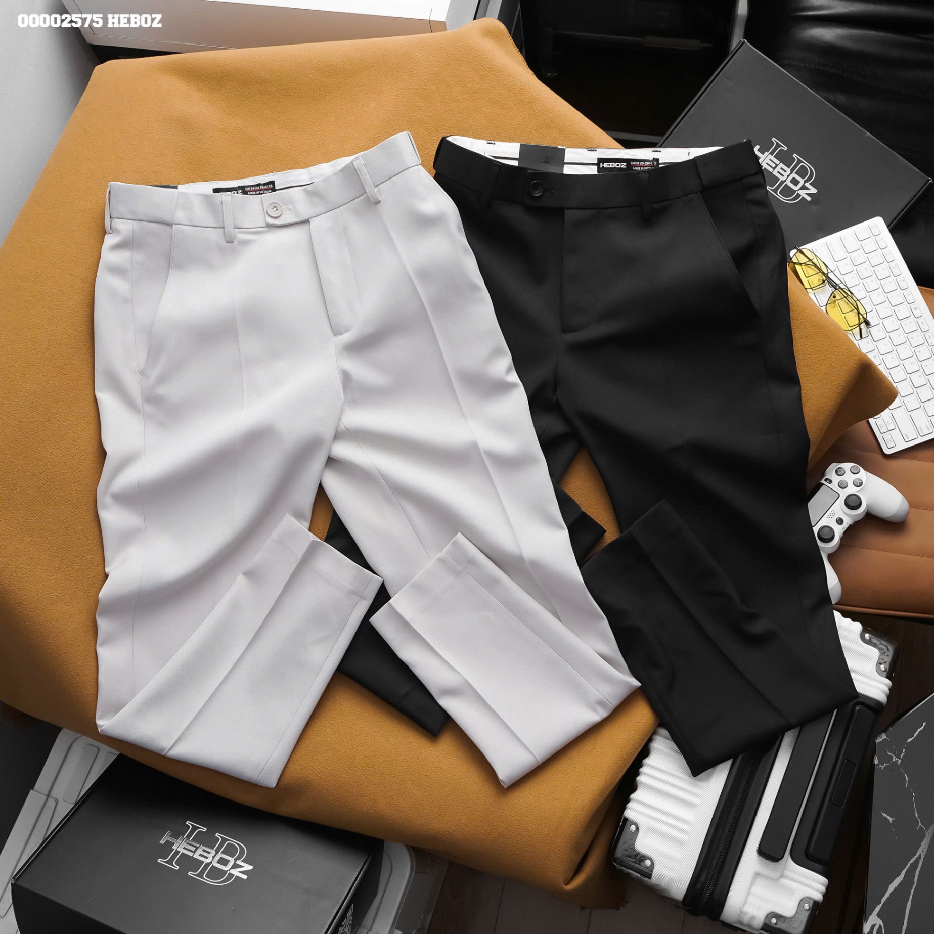 Quần vải nam HB chun ẩn QVN160825-01