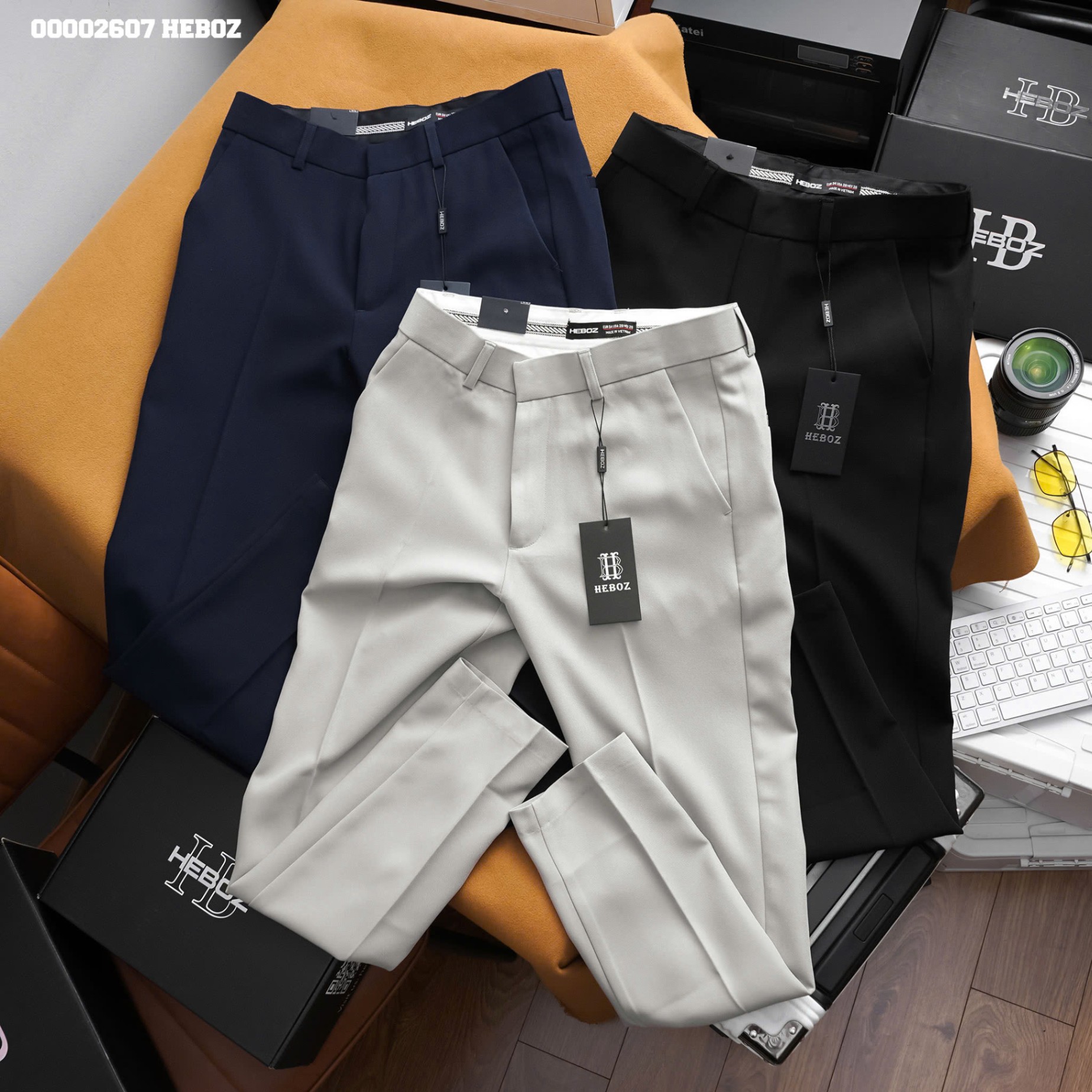Quần vải nam HB 325 Slim QVN170825-01