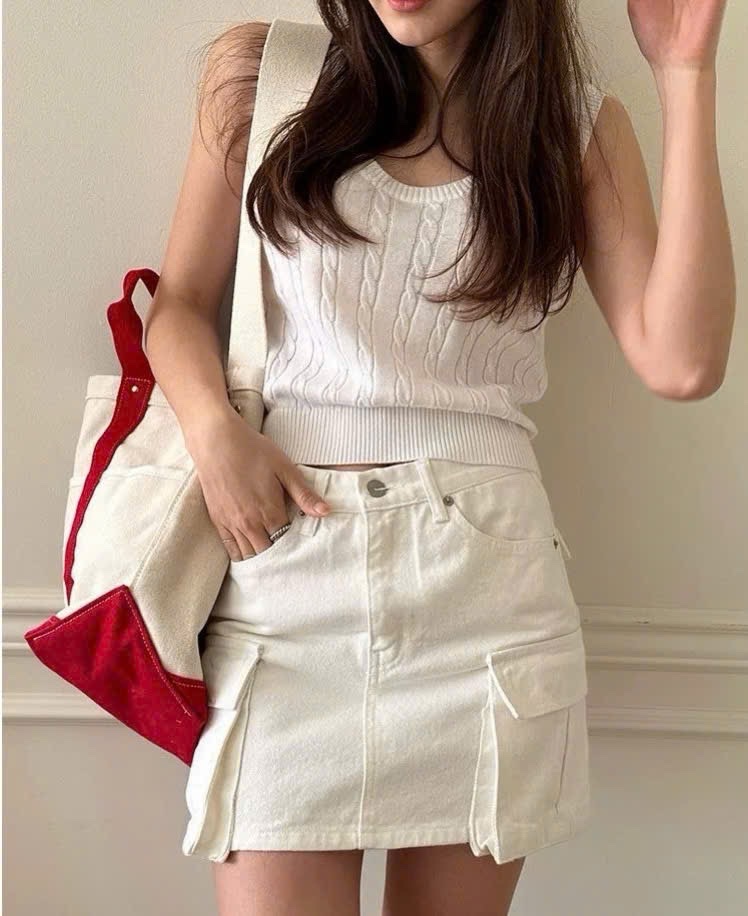 Chân váy nữ túi CV290825-01