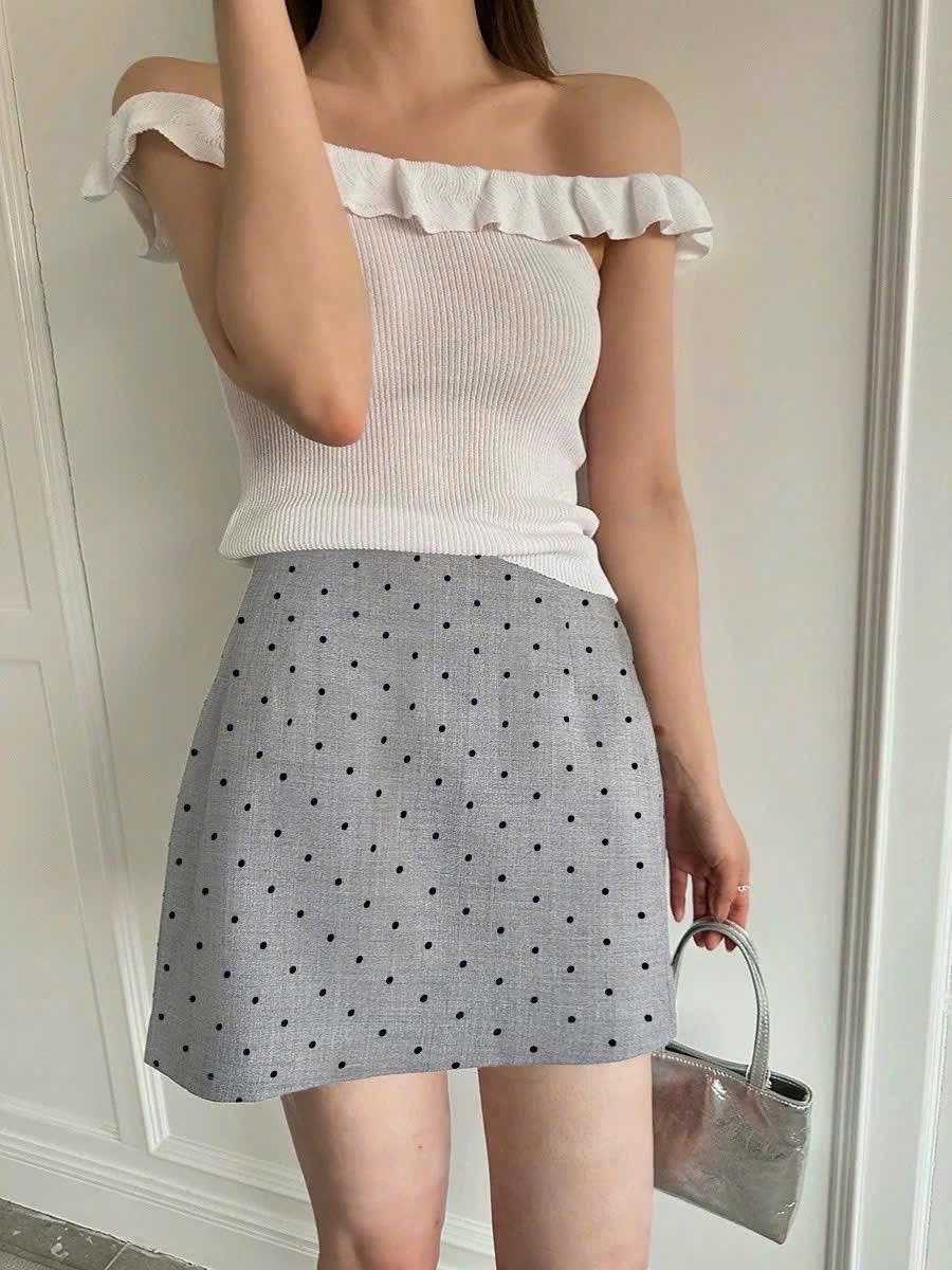 Chân váy nữ chấm bi CV211025-01