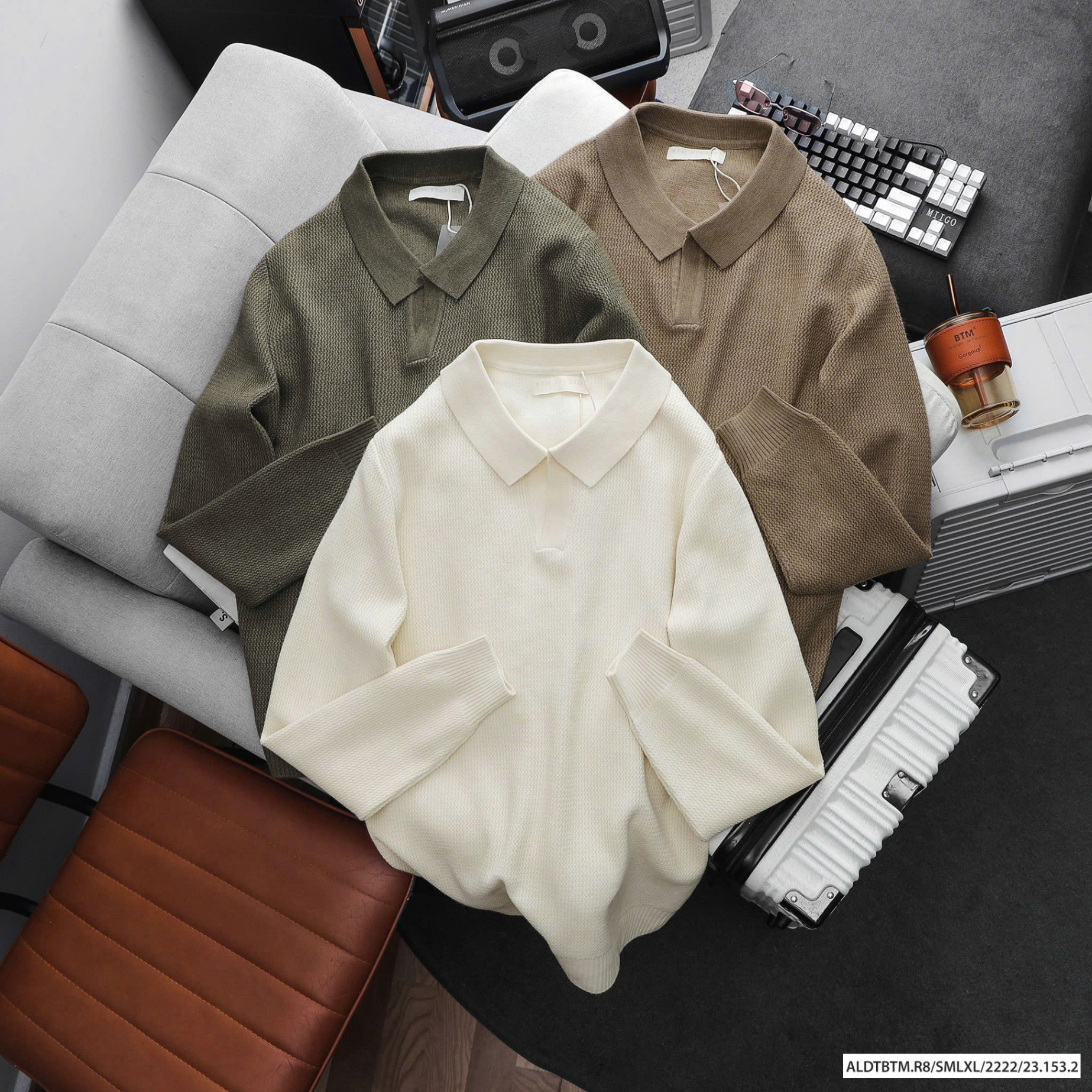 Áo len nam Bentino cổ V ALN211025-01