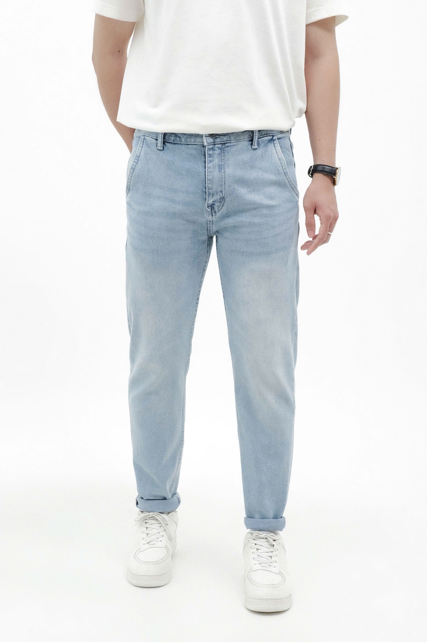 Quần jean nam DF túi xéo QJN261025-01